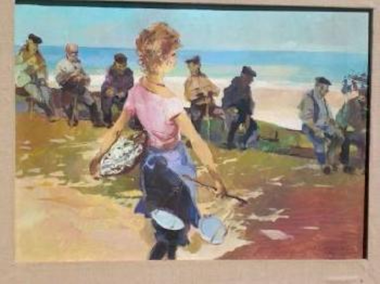 La marchande de poissons by Jean Gaston Mantel