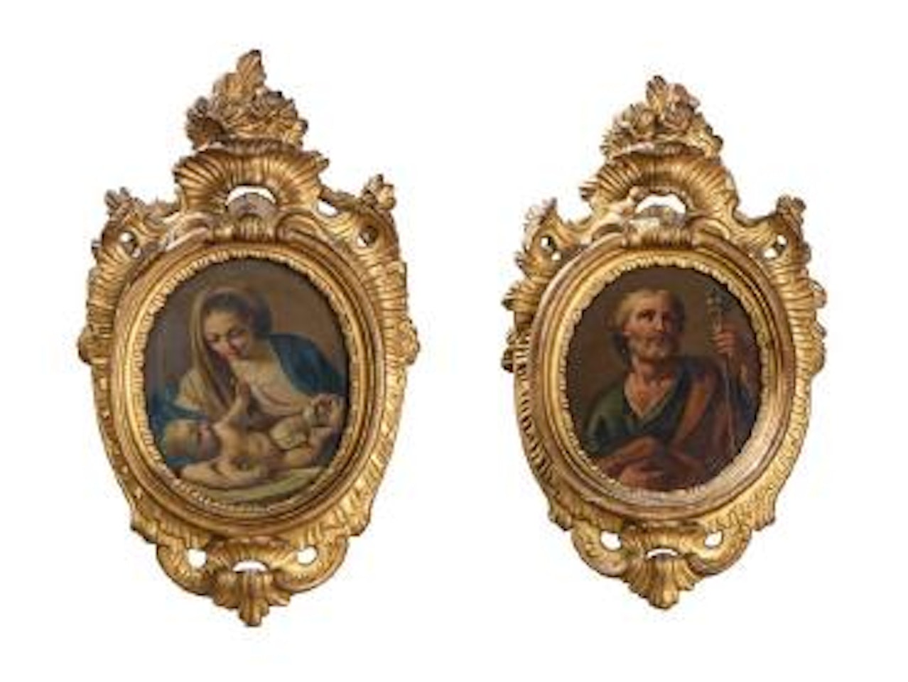 Vierge à l’Enfant. Saint Joseph by Francesco de Mura