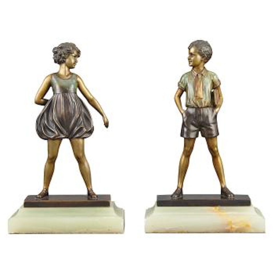 Figures of Sonny and Hoop by Ferdinand Preiss