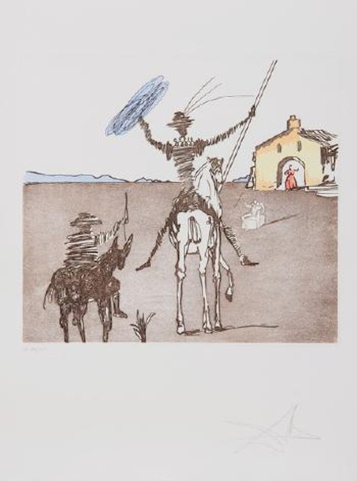 Sheet from 'Historias de Don Quijote de la Mancha' by Salvador Dali