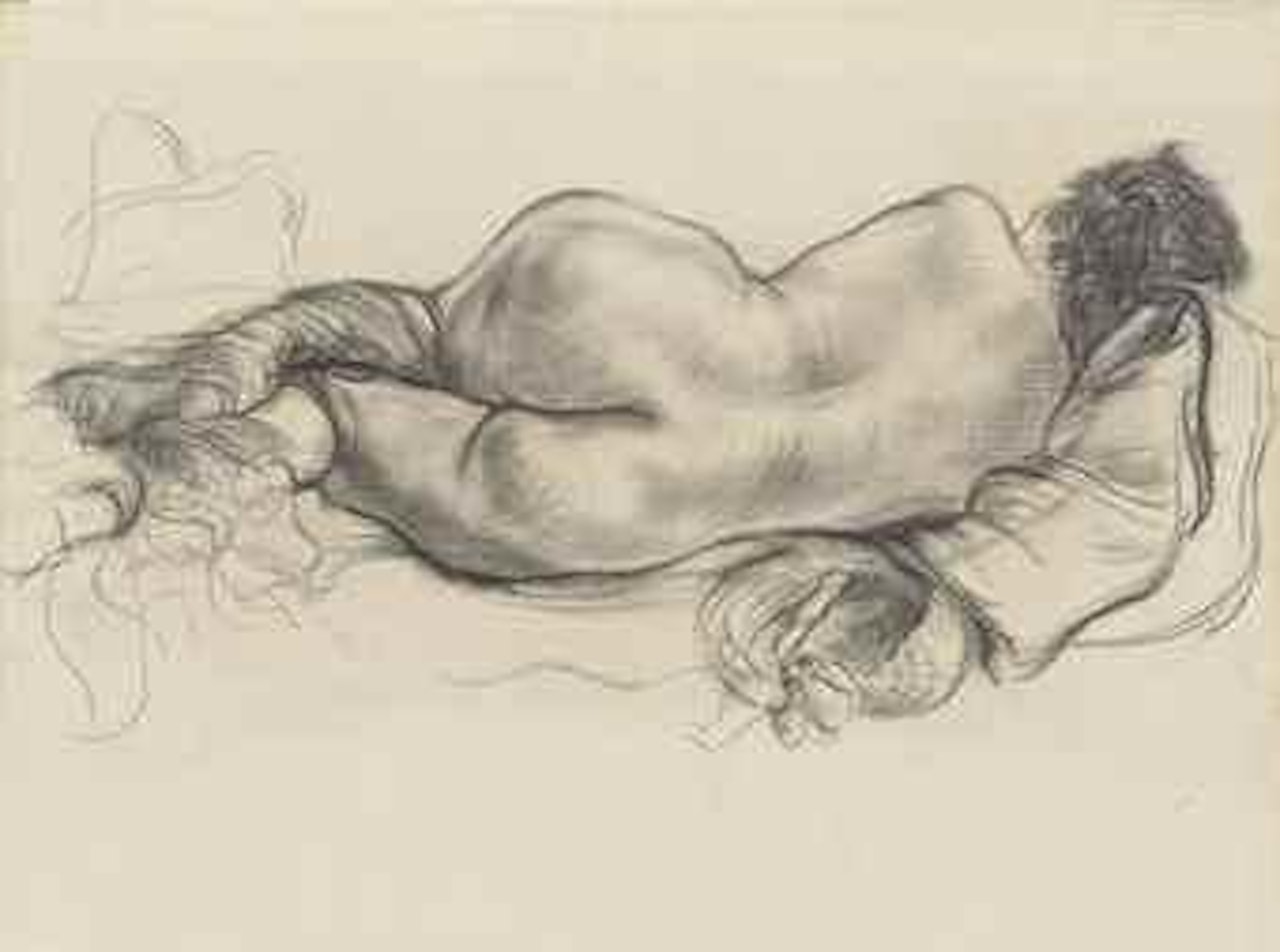 Liegender Rückenakt by George Grosz