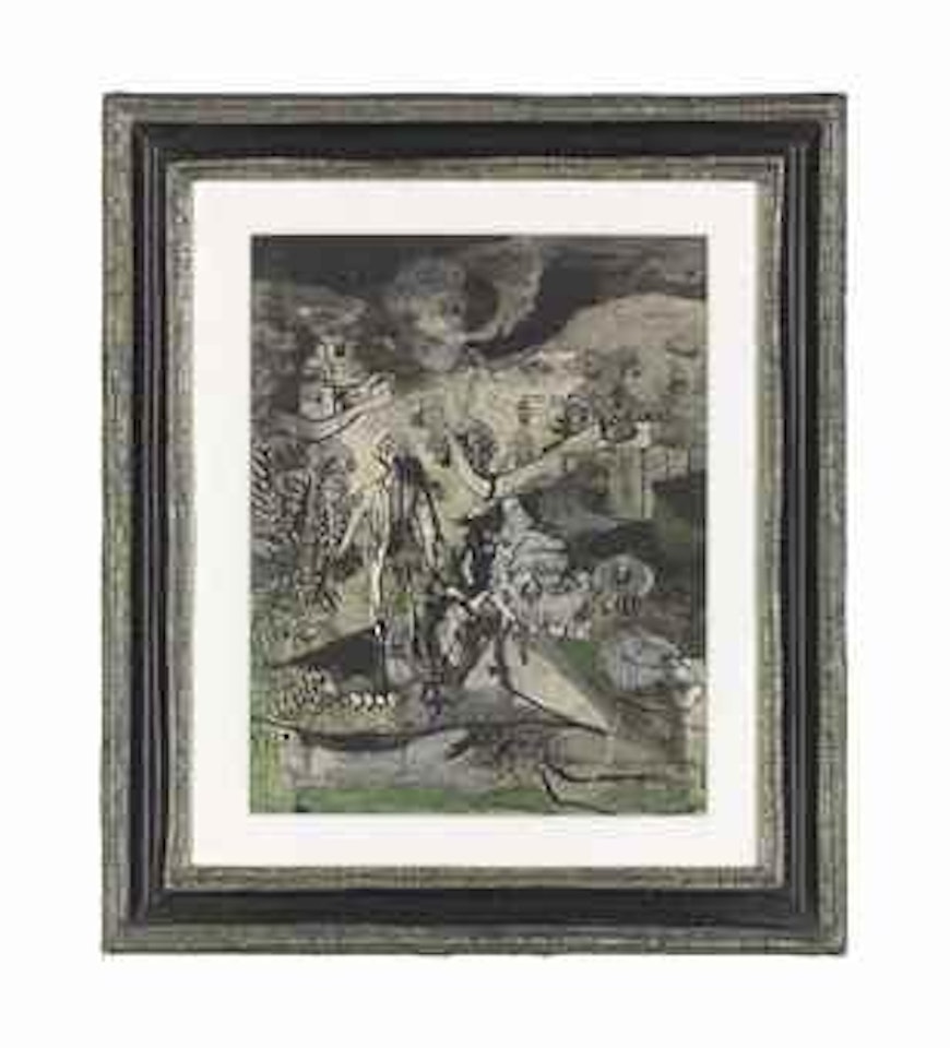 Landscape with Sheep and Shepherd by Keith Vaughan