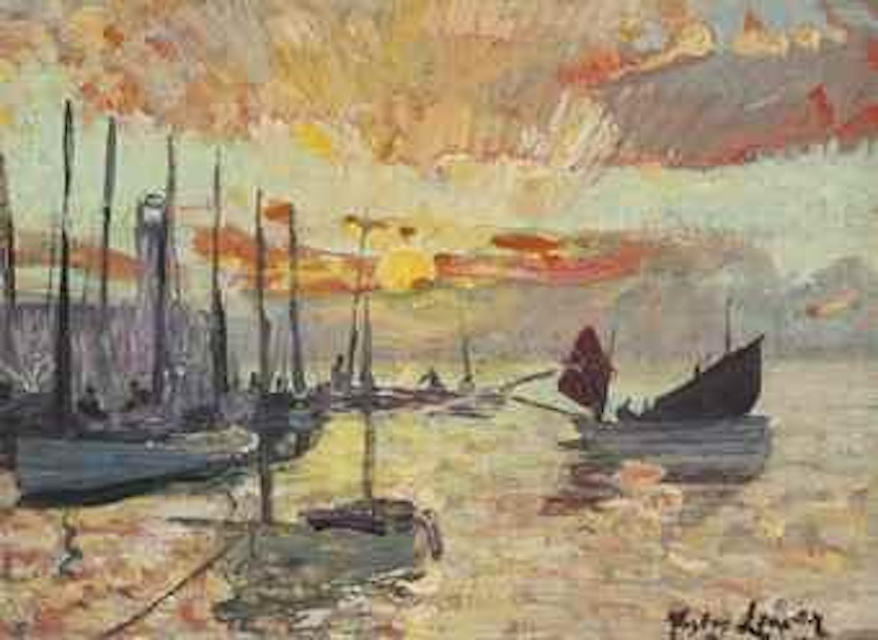 Boats at Sunset by Hayley Lever
