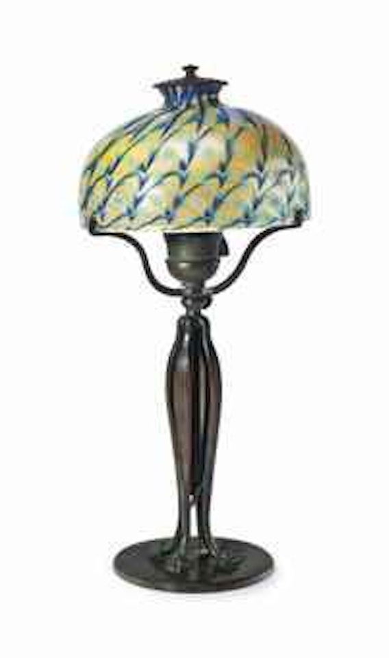 An American adjustable table lamp base by Tiffany Studios