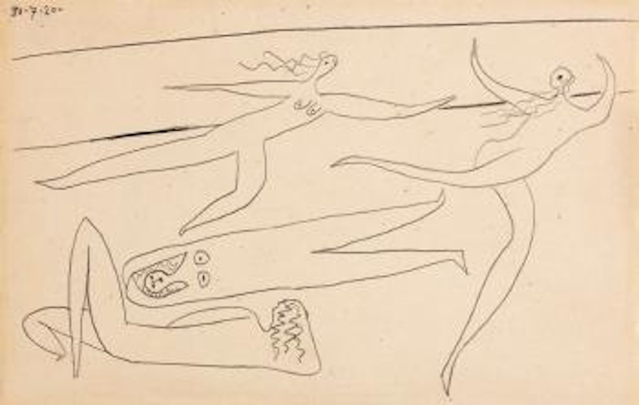 Quatre nus sur la plage by Pablo Picasso