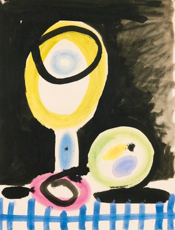 Nature morte aux verres et nappe by Pablo Picasso