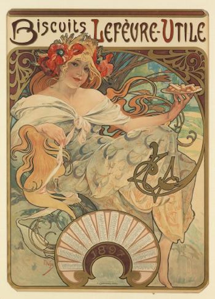 Biscuits Lefèvre - Utile by Alphonse Mucha