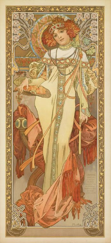 L'automne by Alphonse Mucha