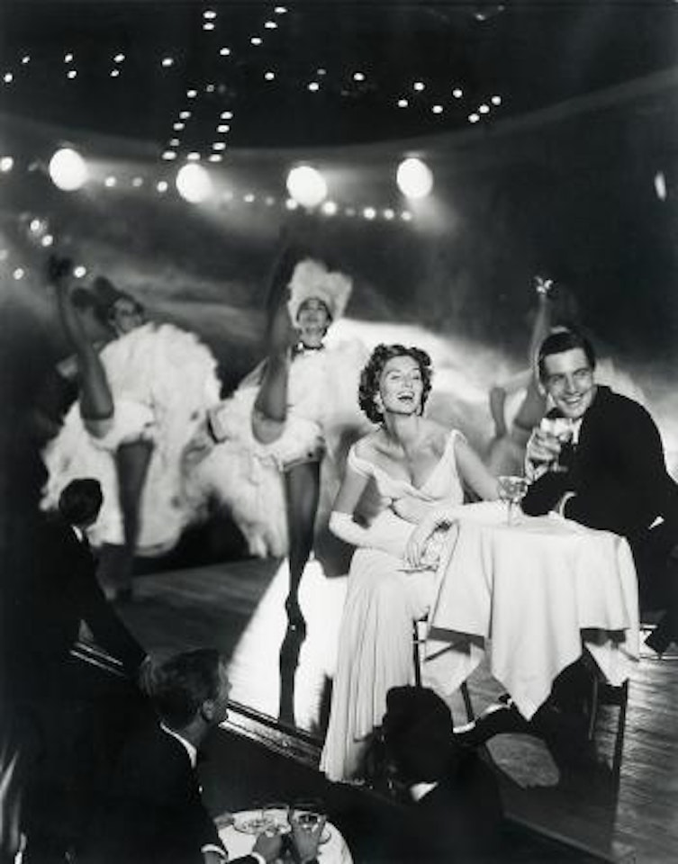 Suzy Parker and Robin Tattersall, evening dress by Grès, Moulin Rouge by Richard Avedon