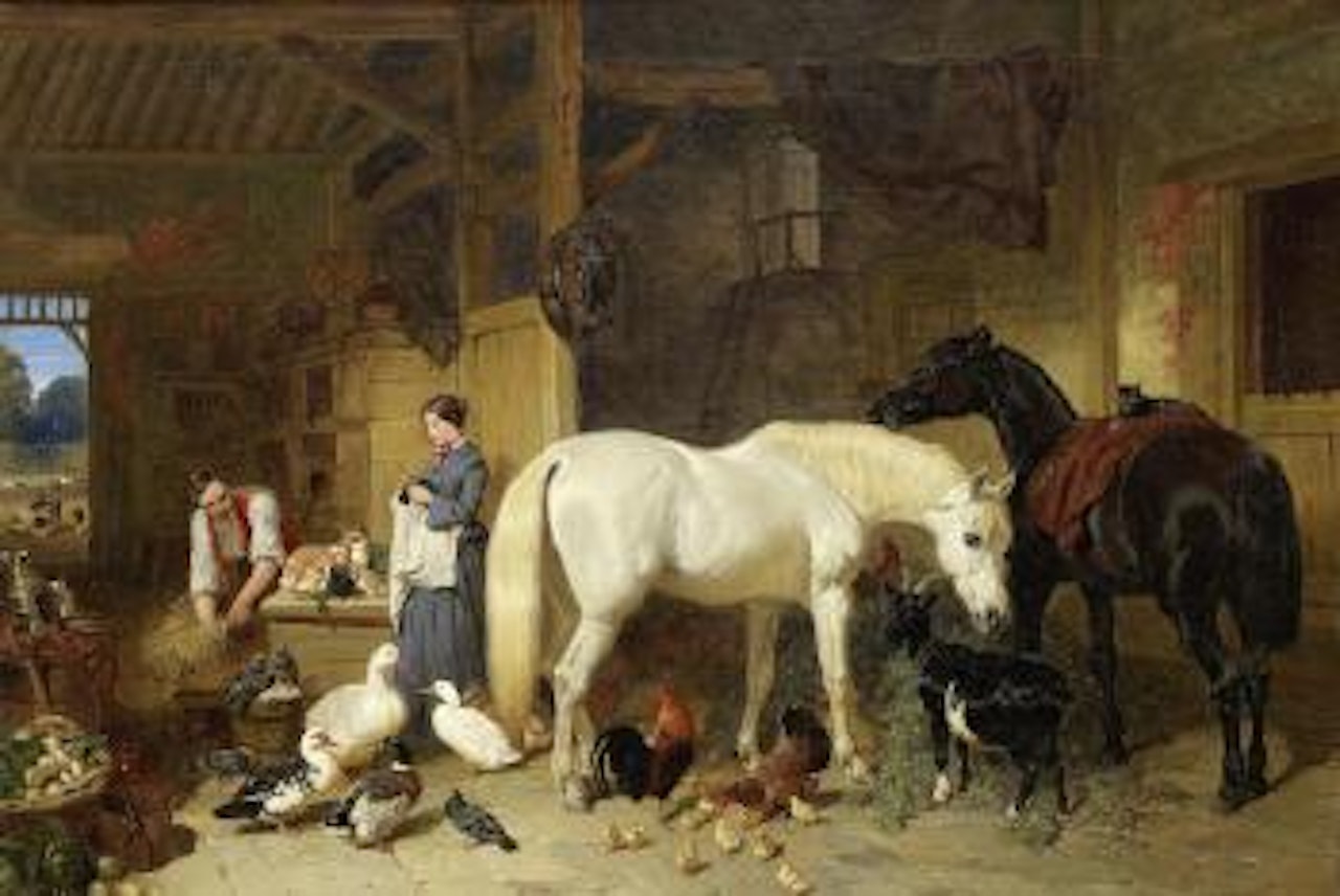 A Glimpse of an English Homestead by John Frederick Herring