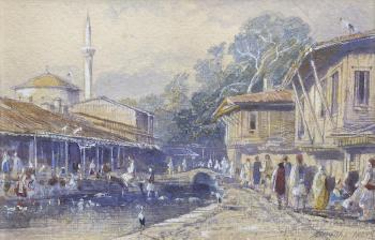 View of Ohrid, Macedonia by Edward Lear