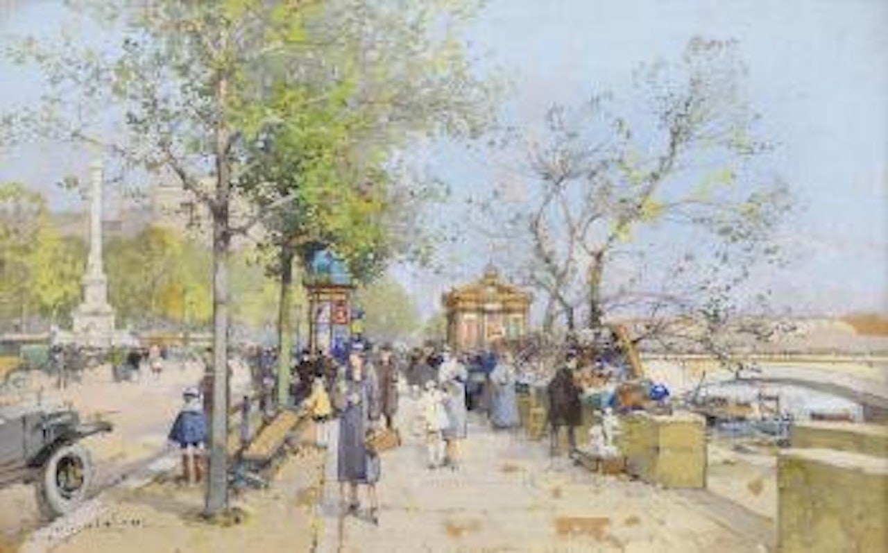 Quai de la Megisserie by Eugene Galien-Laloue