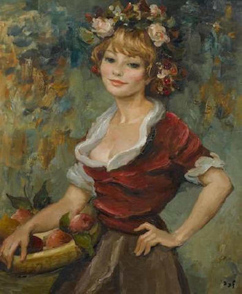 Claudine aux fruits, 1965 by Marcel Dyf