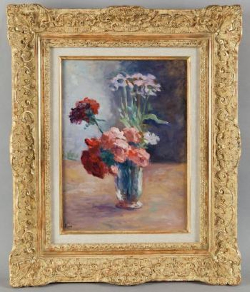 Vaso di garofani by Maximilien Luce
