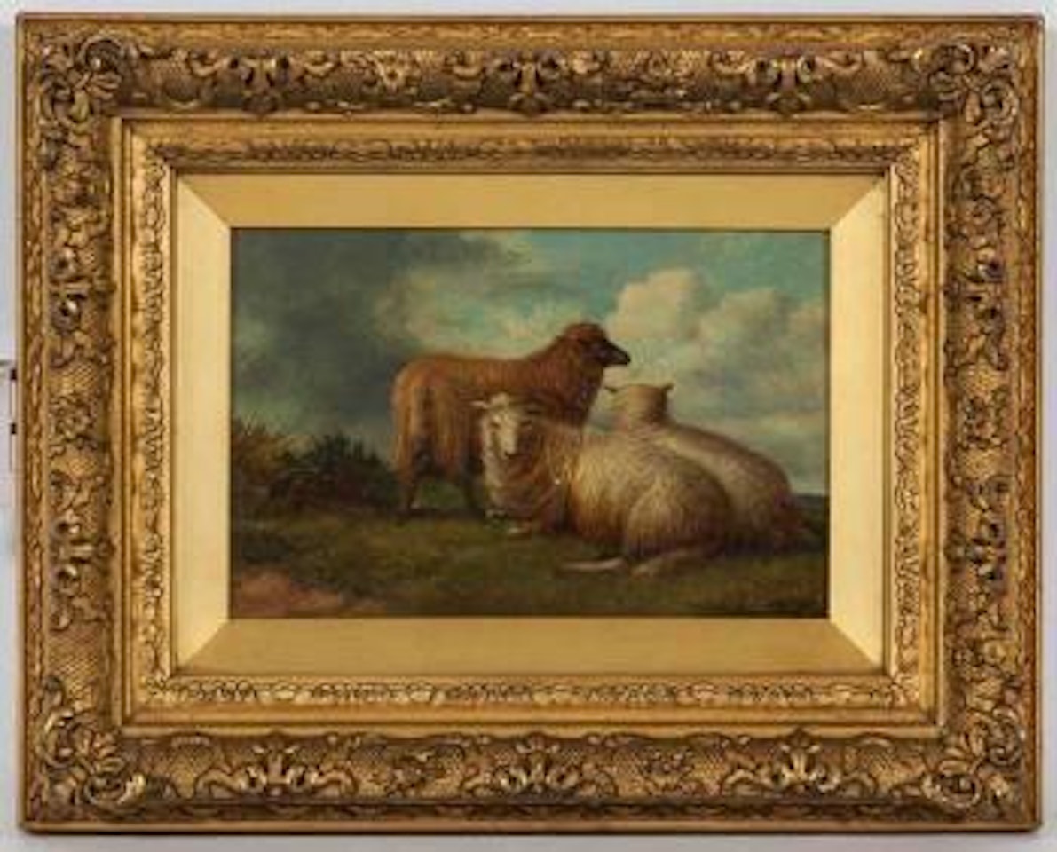 Flirting sheep by Thomas Sidney Cooper