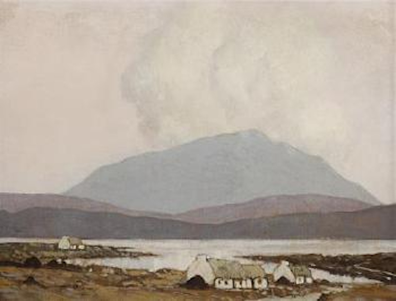 Cabins by a lough: West of Ireland by Paul Henry