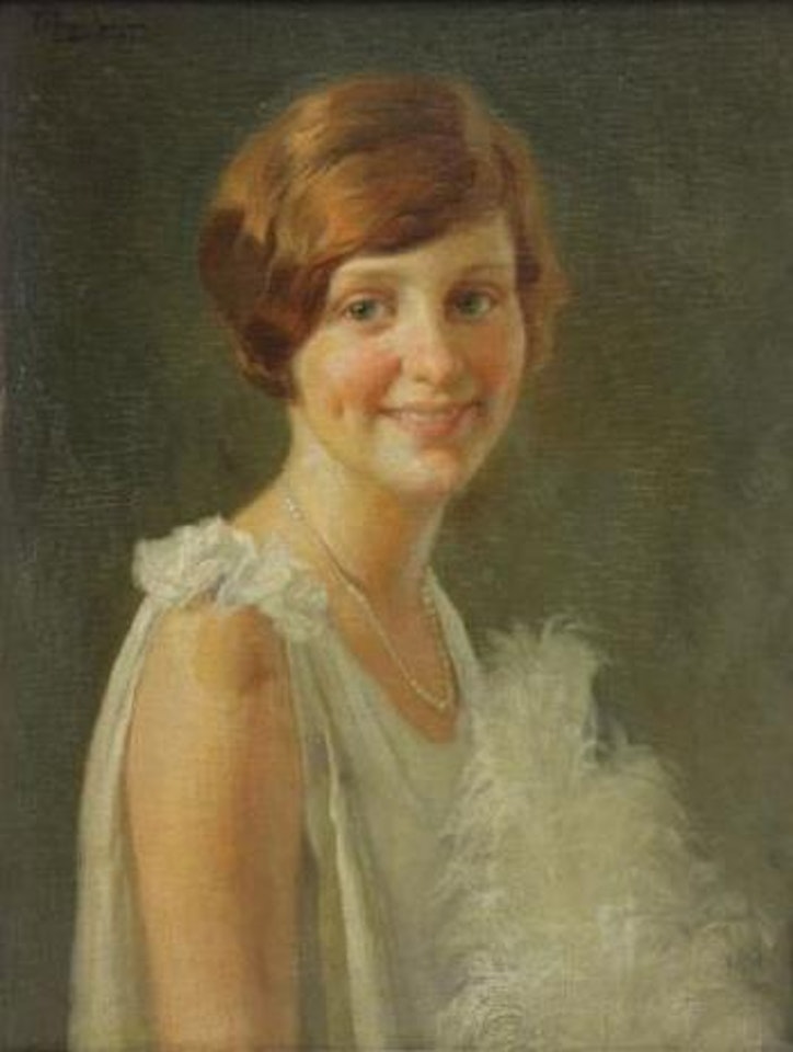 Portrait of a young beauty by Fernando Amorsolo