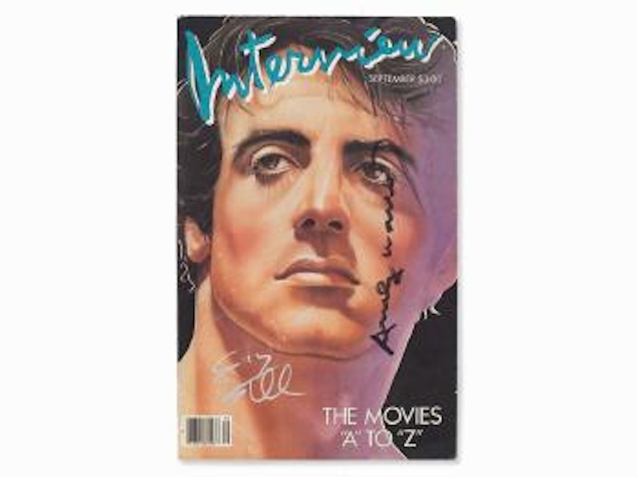 Interview Cover Sylvester Stallone by Andy Warhol