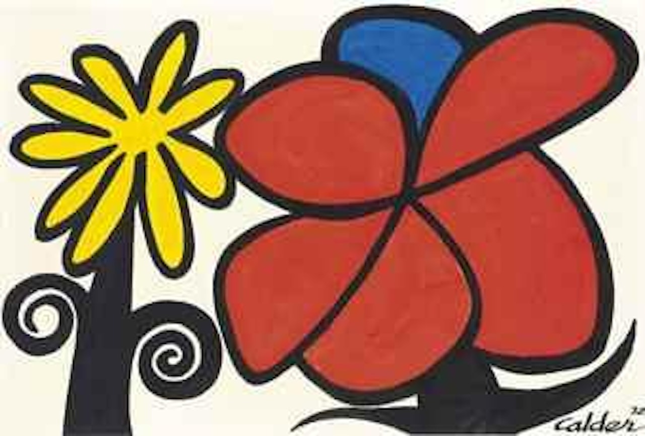 Yellow flower, Red flower by Alexander Calder