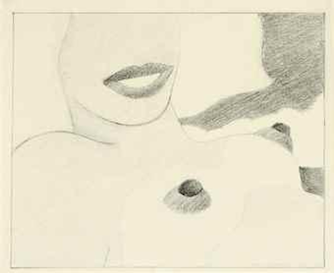 Drawing for Silkscreen Nude for Eleven Pop Artists by Tom Wesselmann