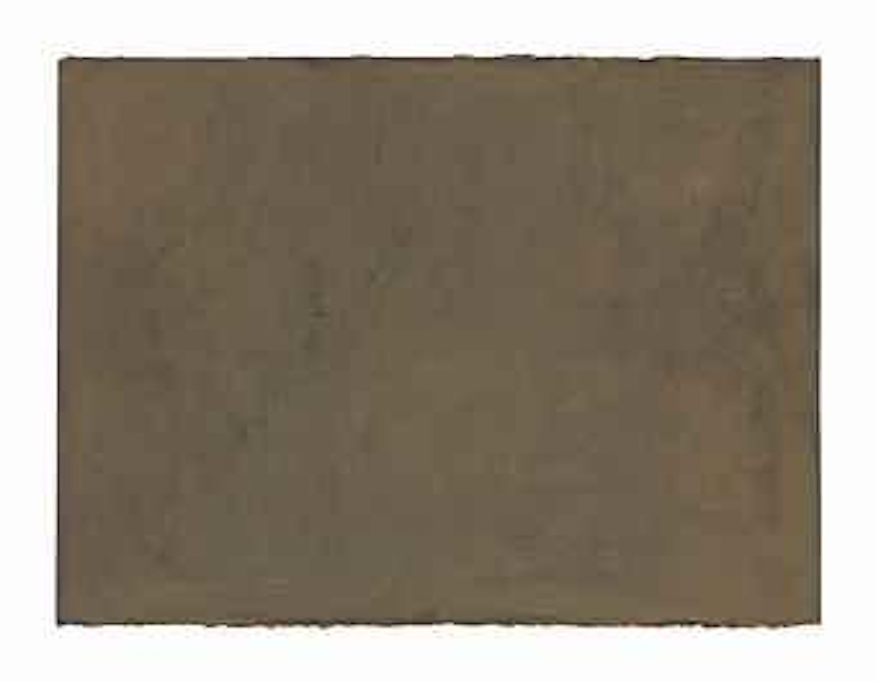 Color gouache with lines in four directions of varying lengths forming a 19" (40 cm) square by Sol LeWitt