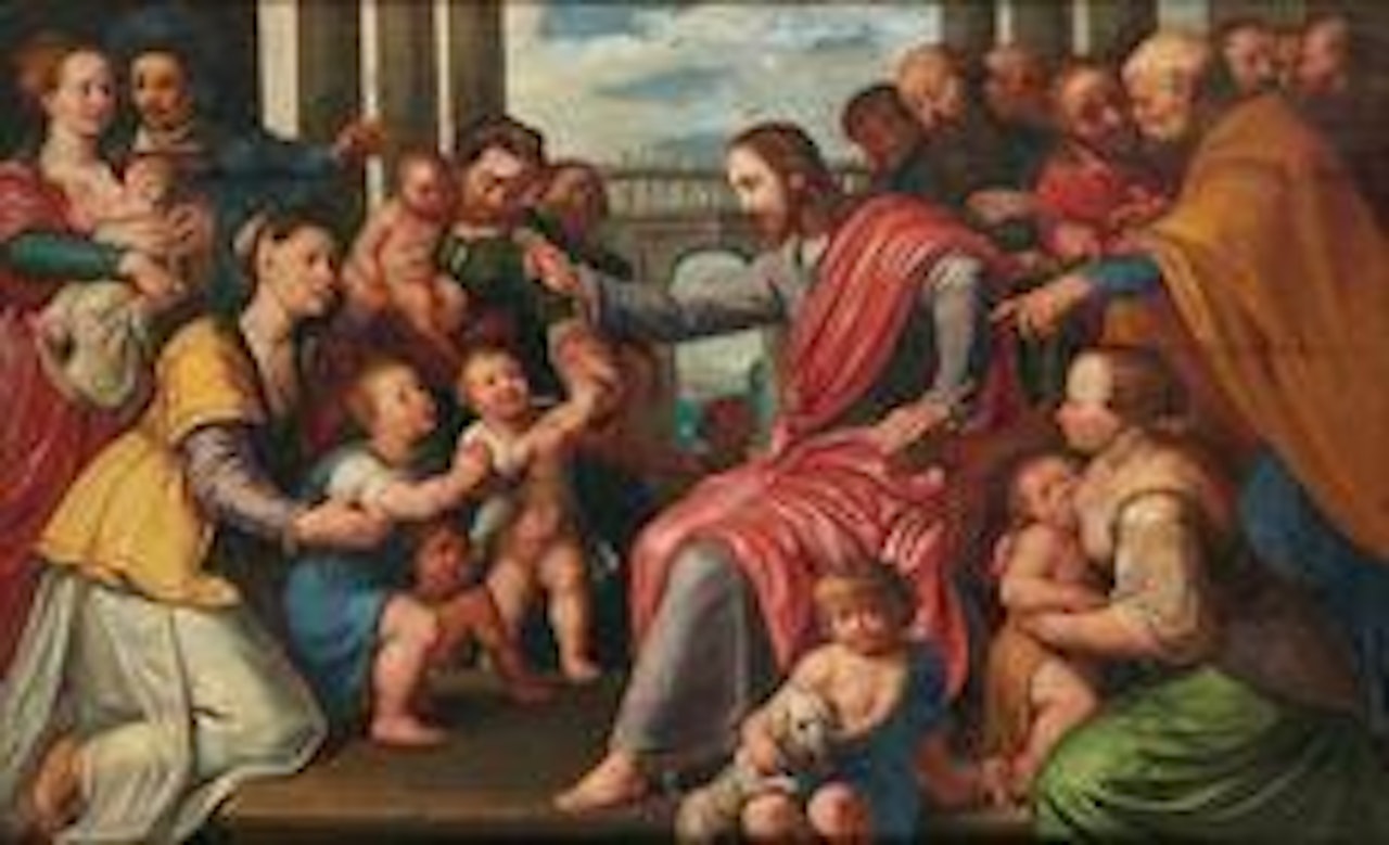 Bénédiction 'Laissez venir à moi les petits enfants' by Flemish School