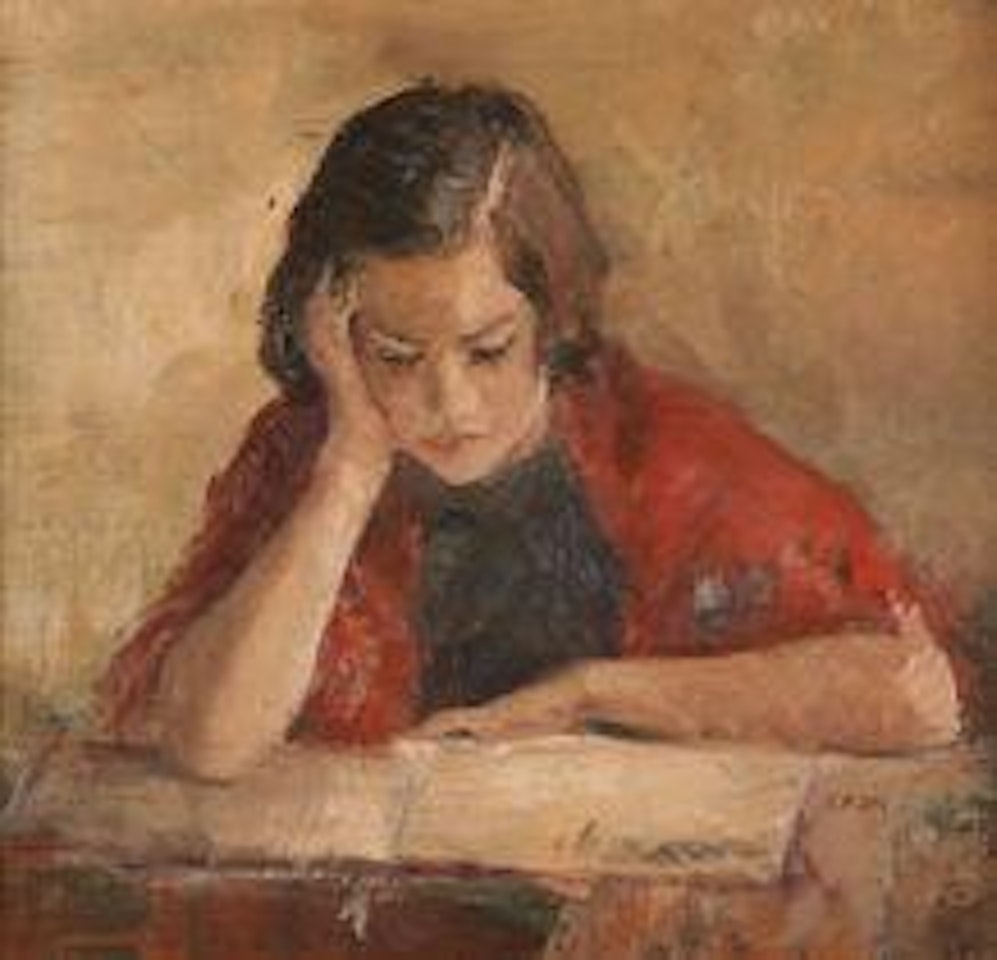 La jeune lectrice by Sha Qi