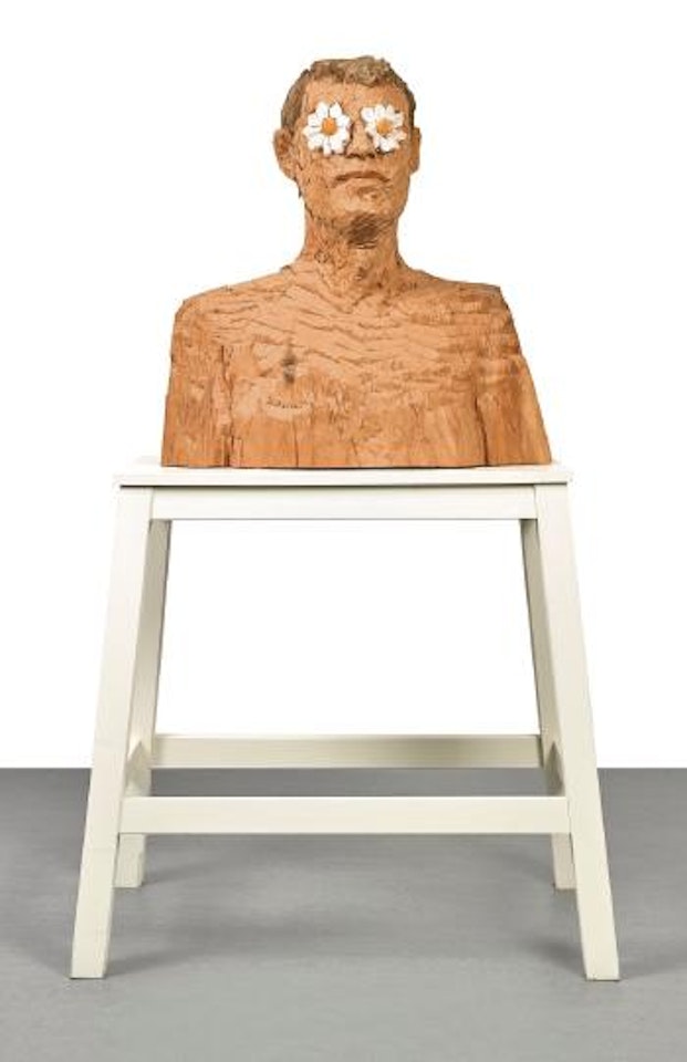 Mann mit Margeriten-augen by Stephan Balkenhol