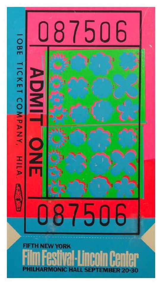 Lincoln center ticket by Andy Warhol