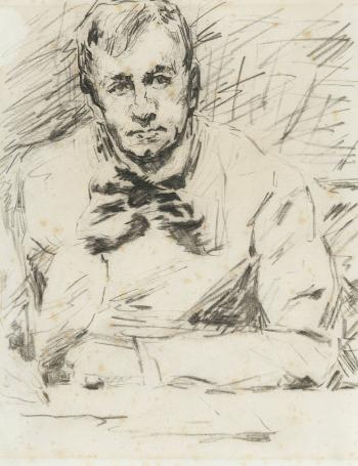 Portret van een man - Portrait d'un homme  / Verso : figuurschetsen - études de figures by James Ensor