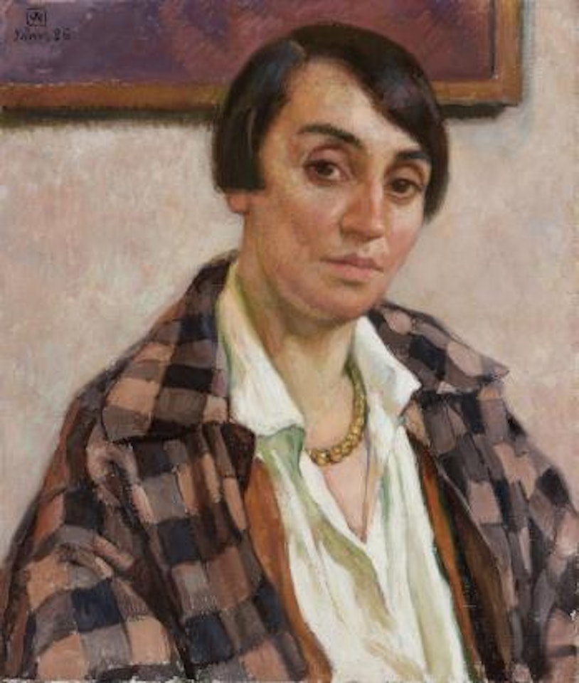 Portret van Mw. Elisabeth Van Rysselberghe by Theo van Rysselberghe