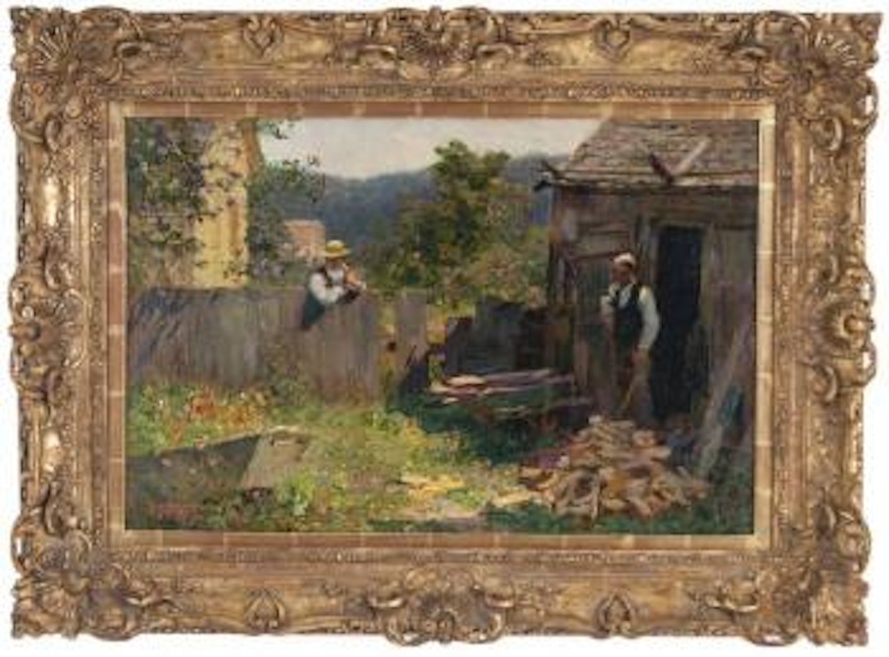 Chopping wood by Edward Henry Potthast