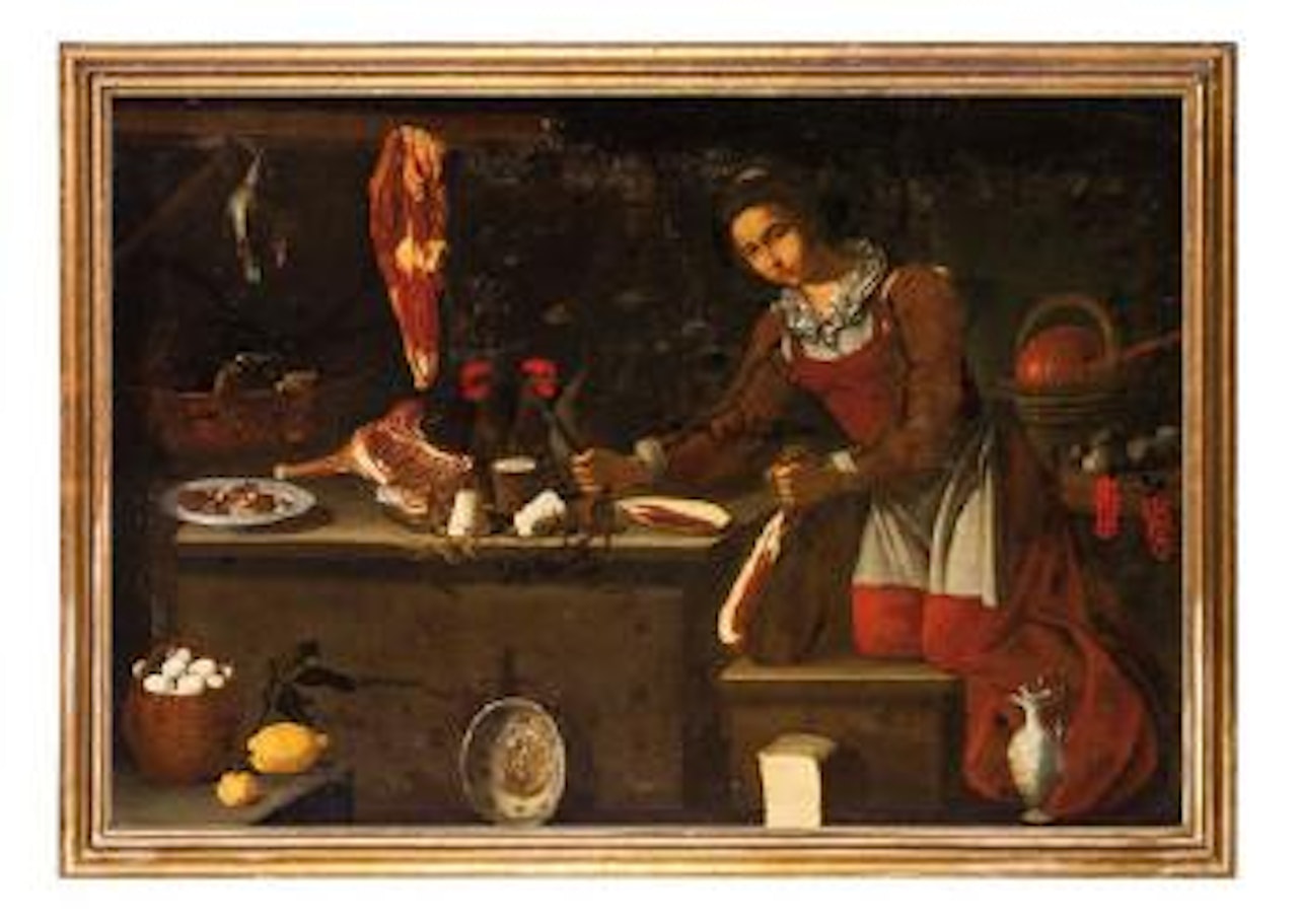 Interno di cucina by Neapolitan School