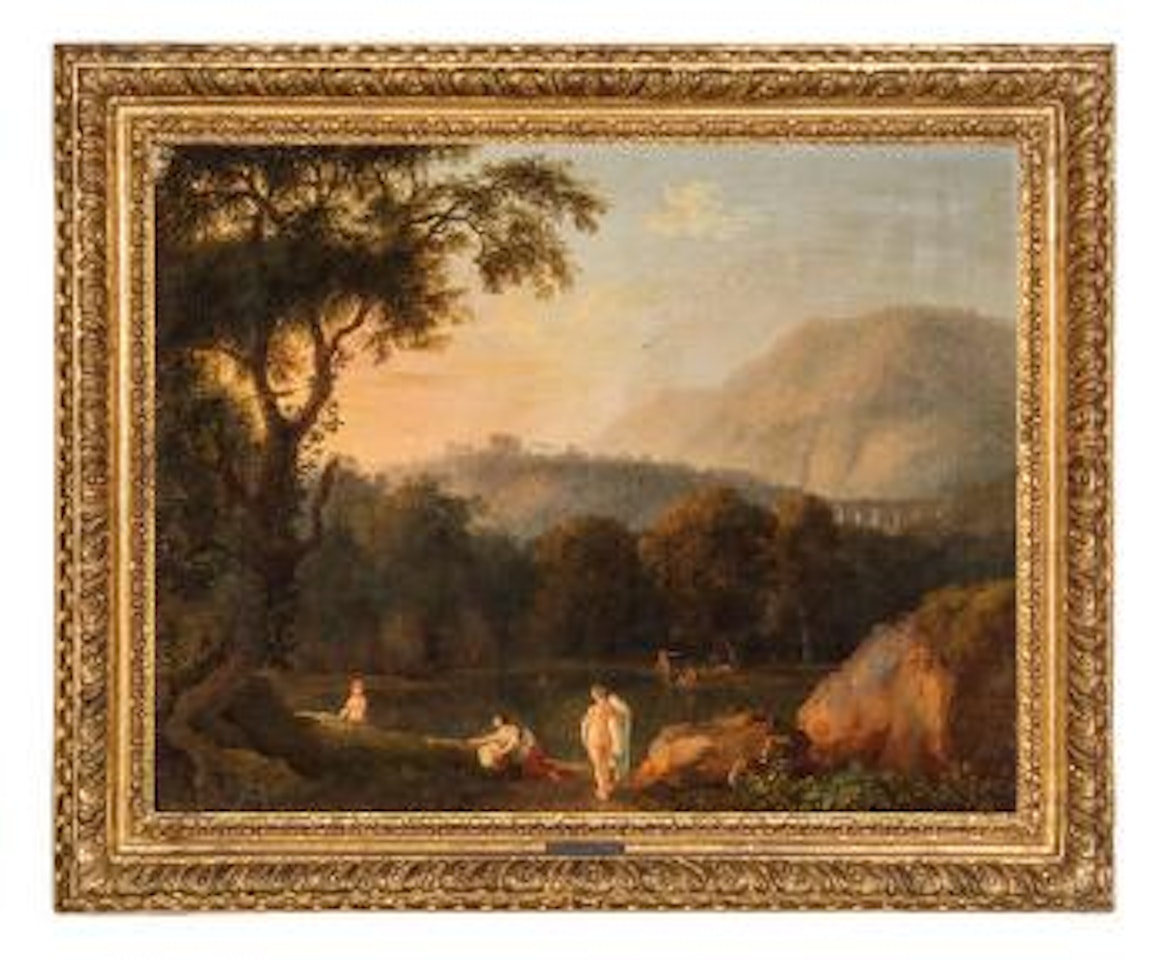 Paesaggio laziale con bagnanti by Jacob Philipp Hackert