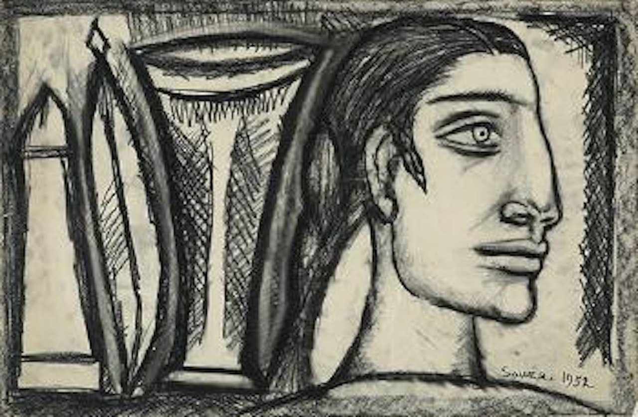 Untitled (Woman in Profile) by Francis Newton Souza