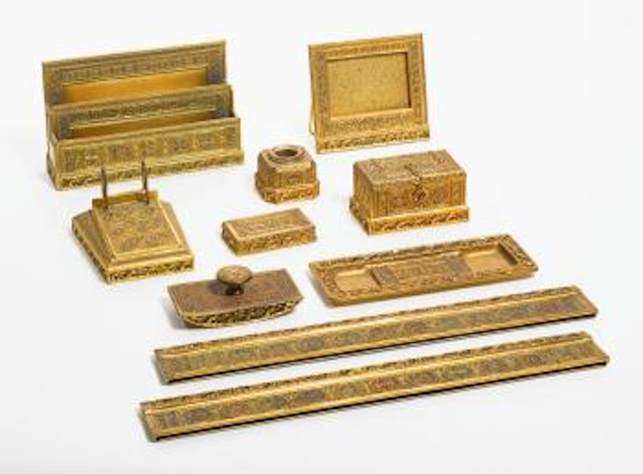 Ten-piece Venetian Desk Set by Tiffany Studios