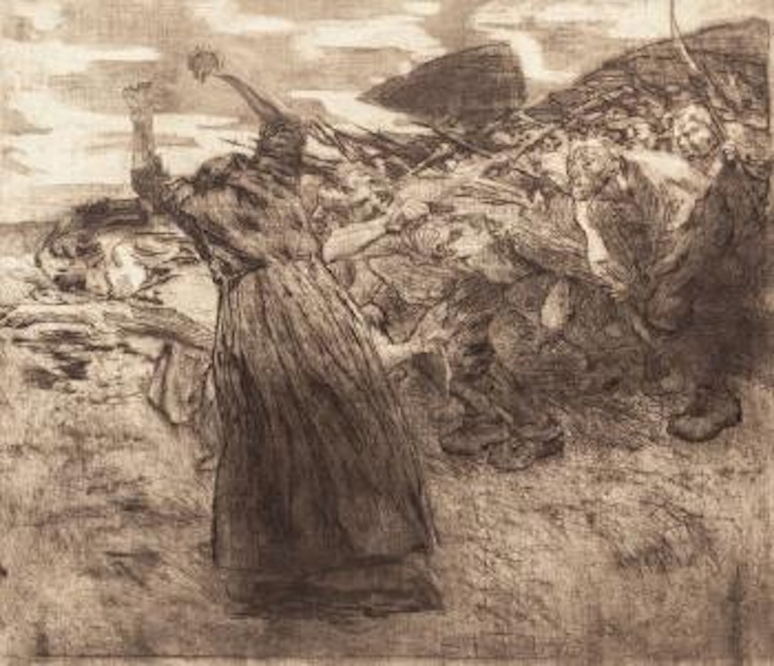 Losbrach (Outbreak), from Bauernkrieg (The peasants' revolt) by Kathe Kollwitz