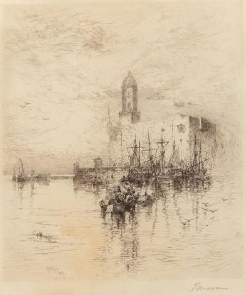 Vera Cruz Harbor, Mexico by Thomas Moran