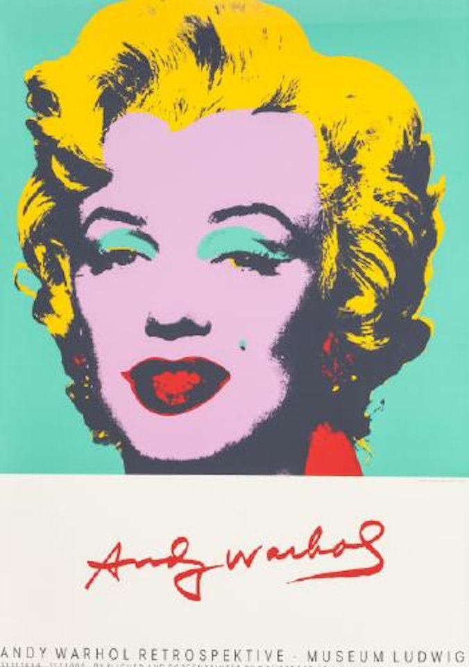 Marilyn Monroe, Museum Ludwig exhibition poster by Andy Warhol