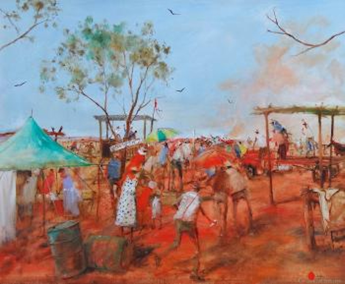 When Quigley got the outsider home, Boulia picnic races Queensland by Hugh Sawrey