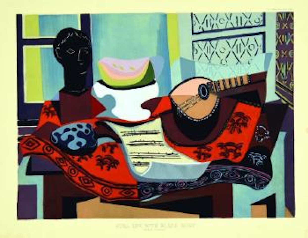 Still life with black bust by Pablo Picasso