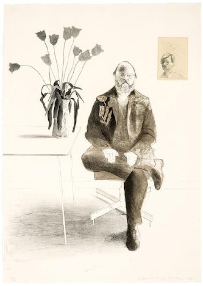 Henry Seated with Tulips (from Friends Series) by David Hockney