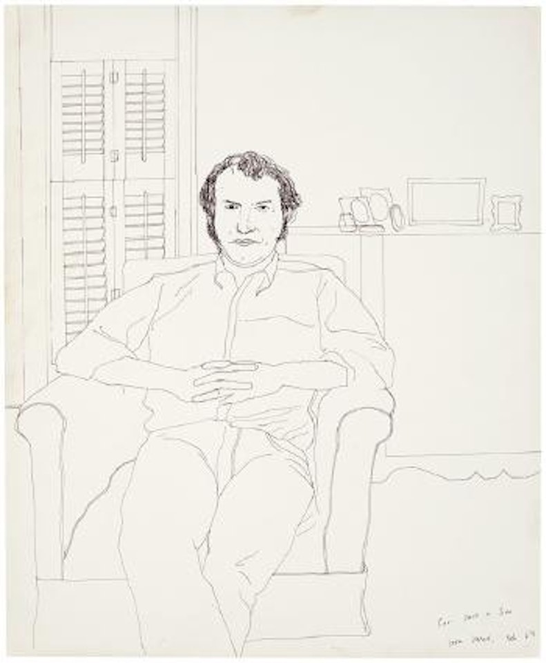 Portrait of James Bridges by David Hockney
