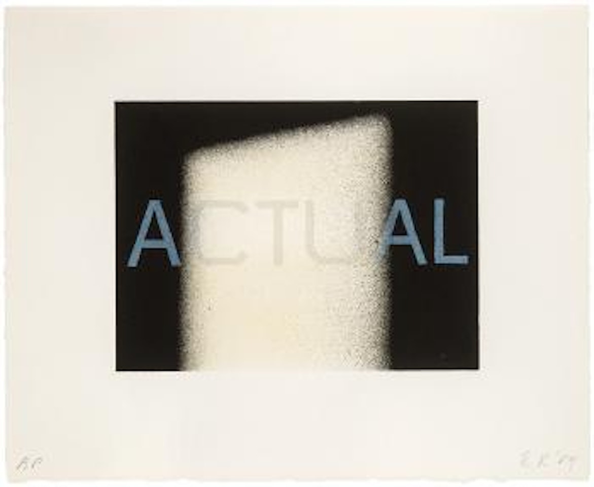 Actual (from That is Right portfolio) by Ed Ruscha