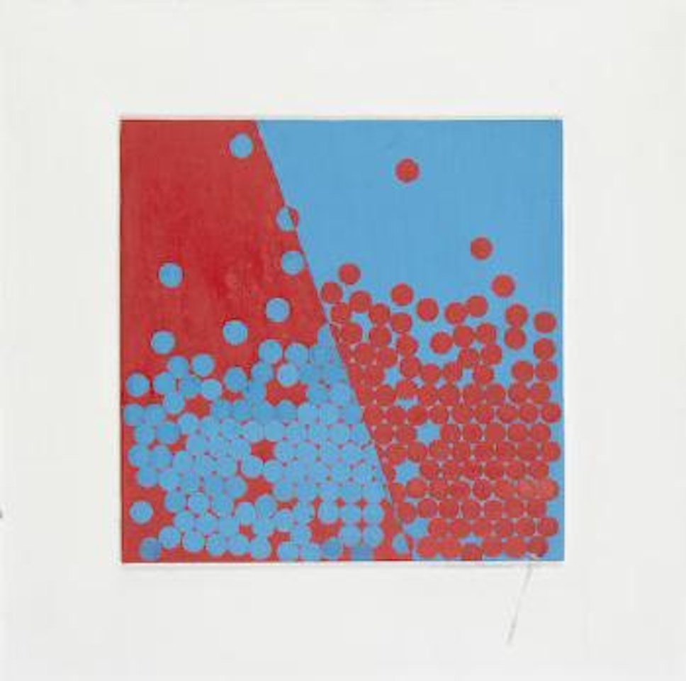 Vermillion + Torquoise (Discs) by Wilhelmina Barns-Graham