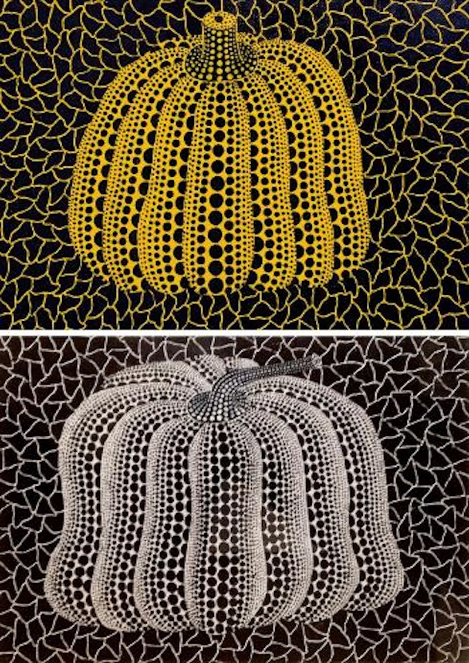 Pumpkin; & Pumpkin by Yayoi Kusama