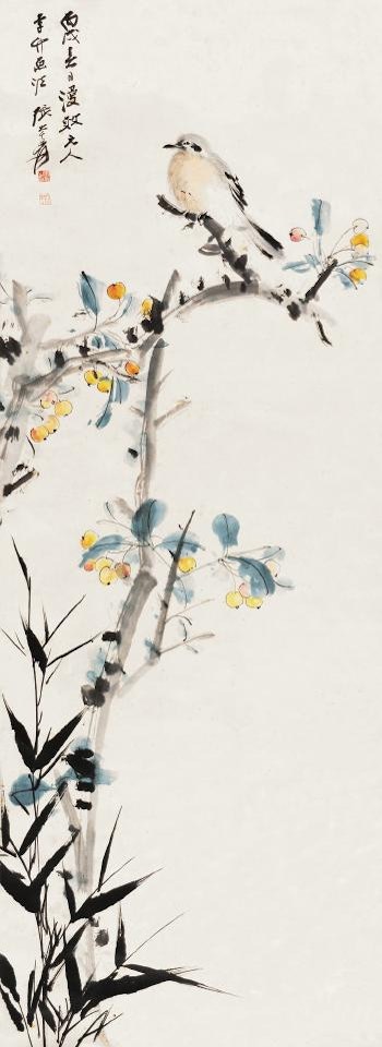 Birds and flowers by Zhang Daqian