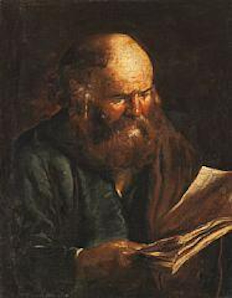 An old man reading by Jusepe de Ribera