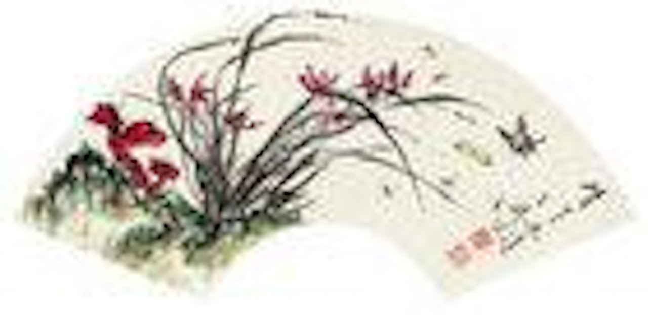 Butterfly and Orchid by Wang Xuetao