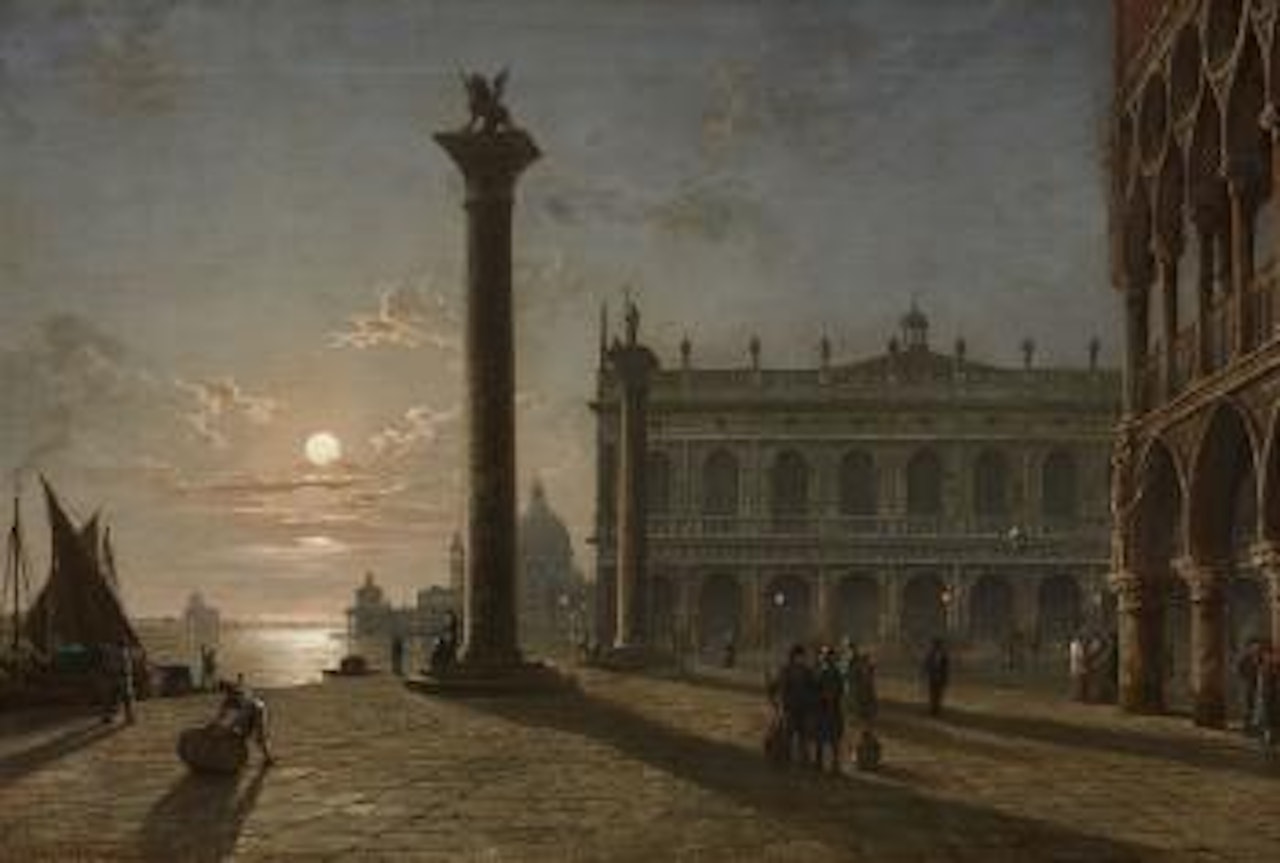 The Piazetta in Venice by Night by Henry Pether